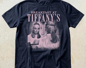 Breakfast at Tiffany's Shirt, Retro Audrey Hepburn Tee, Vintage Movie Graphic T-Shirt, Hollywood Film Merch, Classic Cinema Fan Gift