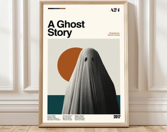 A Ghost Story Poster, Mid-Century Modern Art, Minimalist Movie Poster