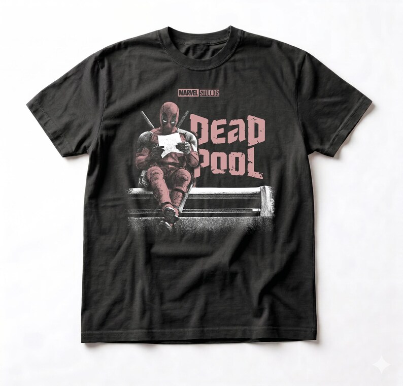 Vintage Deadpool Movie Shirt, Retro Ryan Reynolds Tee, Classic Marvel Studios T-Shirt, Wade Wilson Graphic T-Shirt, Superhero Fan Gift image 3