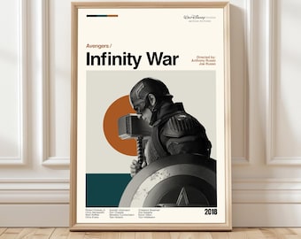 直筆サイン入りアベンジャーズ インフィニティ・ウォー ポスター COA