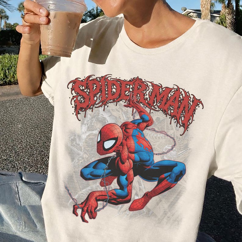Spider-Man Shirt, Vintage Peter Parker Graphic Tee, Retro Spider-Man Villains T-Shirt, Marvel Superhero Shirt, Avengers Fan Gifts image 5