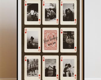Personalized Playing Card Photo Collage | Anniversary Gift (Digital Download)