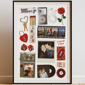 Poster d'art personnalisé Boîte d'allumettes | Modèle de toile modifiable | Cadeau d'anniversaire personnalisé pour couple | Art mural imprimable et personnalisable