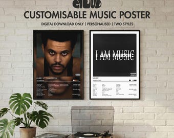 Personalized Album Poster | Music Wall Art | Tracklist Poster | Home Decor | Personal Album Gift | Choose Your Own Album | Digital Download