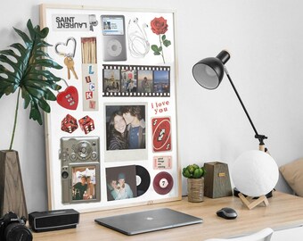 Personalized Matchbox Art Poster | Editable Canva Template | Custom Anniversary & Valentine’s Day Gift for Couples | Customizable Wall Art