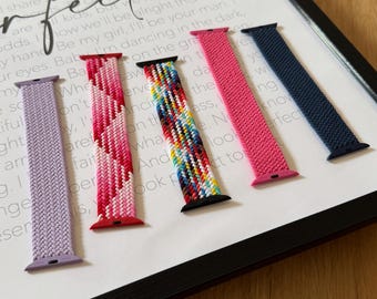 Apple Watch-band van elastisch nylon - compatibel met Series 10 9 8 SE - voor hem en haar