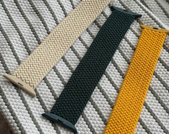 Gevlochten nylon Apple Watch-band - elastische horlogeband - verkrijgbaar in vele kleuren - unisex