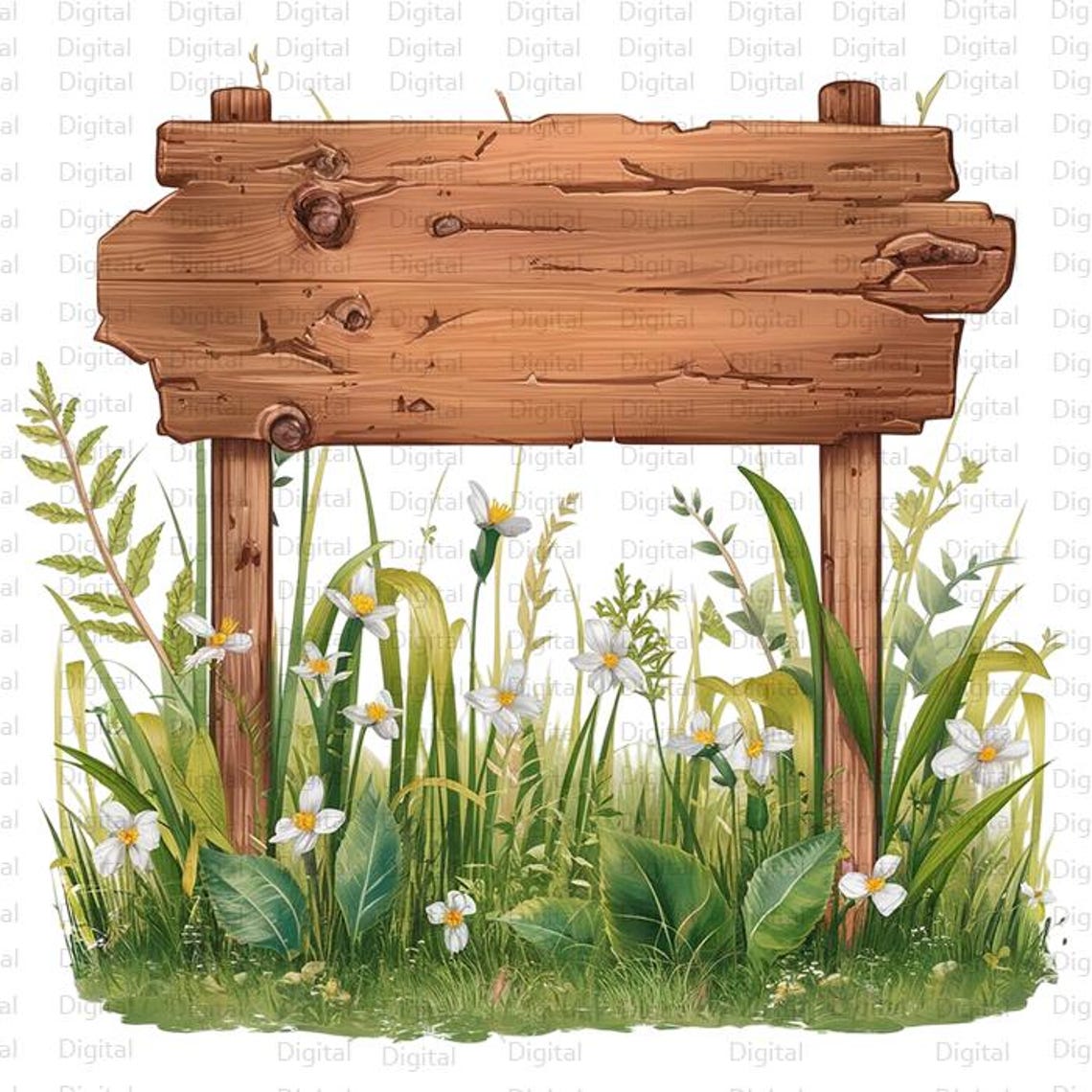Watercolor Rustic Wooden Sign Clipart Set (PNG Digital Download) - Etsy