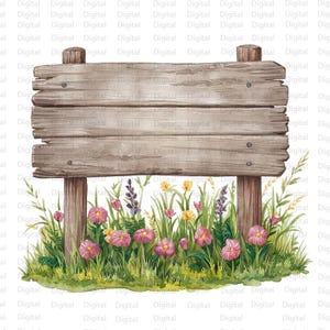 Watercolor Rustic Wooden Sign Clipart Set (PNG Digital Download) - Etsy