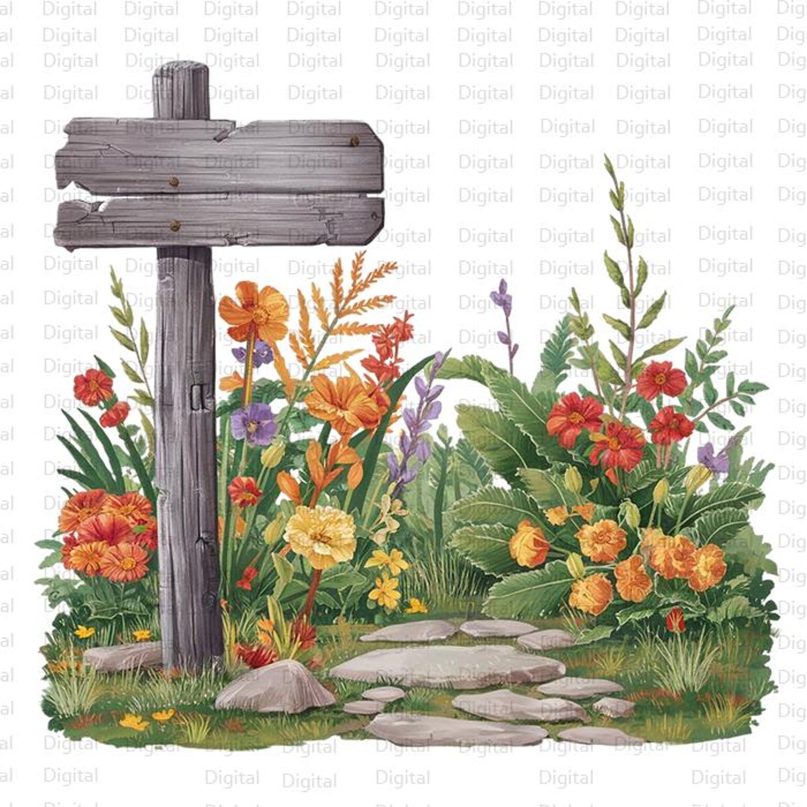 Watercolor Rustic Wooden Sign Clipart Set (PNG Digital Download) - Etsy