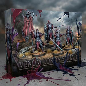 Dark Elf Miniatures - Venom Lords Squad - Clay Beast - Cult of the Eight - Tabletop Wargaming Army  - ABS Resin 28mm-32mm