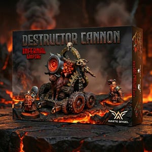 Dvärgkrigsmaskin med tung kanon och besättning för DnD och Pathfinder - Gratis bas ingår