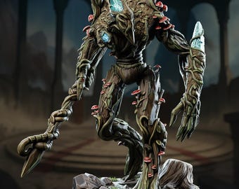 Ogromna miniatura potwora Fey Treant - Evarak Duskweave Boss - DM Stash - Witamy na Arenie - W zestawie darmowa podstawka - Żywica ABS 32 mm