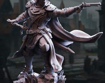Ludzki Paladyn – figurka Sir Enidusa Królewskiego Inkwizytora – Prawo i nieporządek – skrytka DM – DnD Pathfinder RPG – w zestawie darmowa podstawka – 32 mm–70 mm