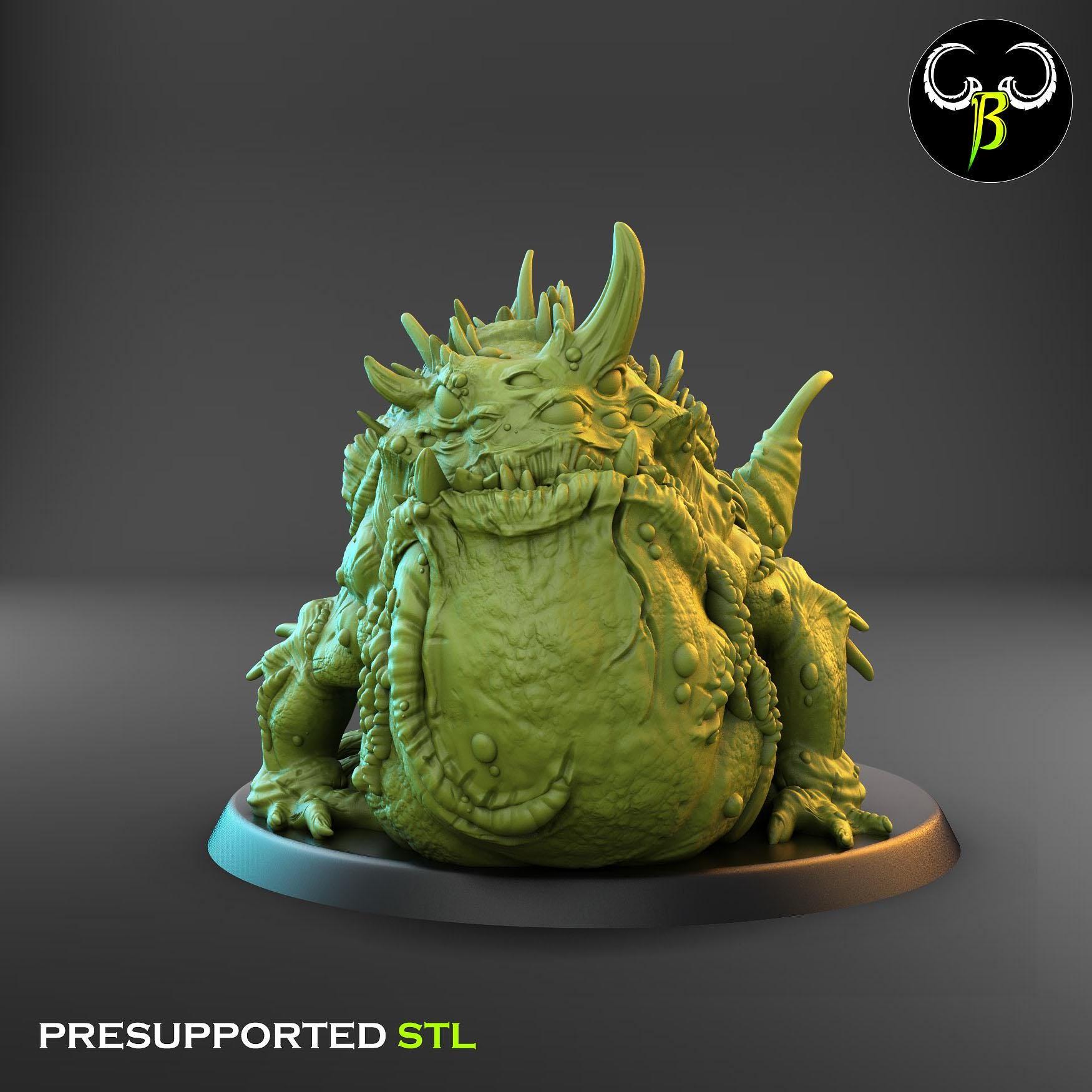 Plague Toad Miniature - Froggot Demon Beast - Clay Beast - Dark Legions ...