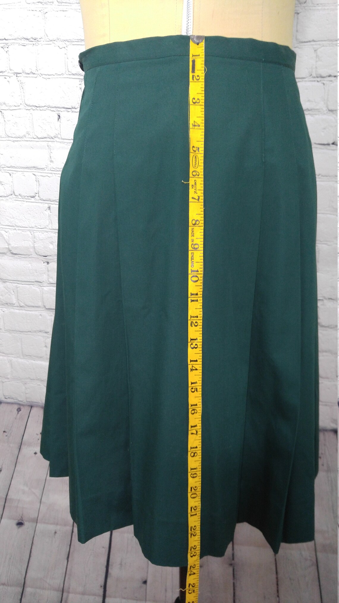 Vintage Green Bobbie Brooks Pleated Skirt Juniors size 13 | Etsy