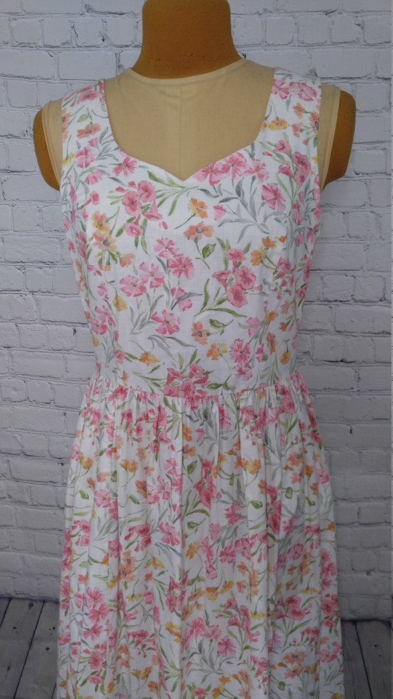 Vintage Floral Laura Ashley Dress Size 8, Vintage