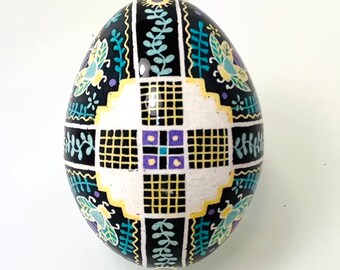 CUSTOM…Peahen Egg Pysanky ukrainian Easter Egg, Batik, Pisanki, Folk Art, Trizub