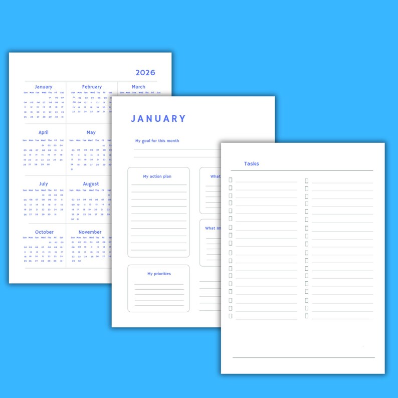 2026 Planner | Printable PDF | Daily, Weekly, Monthly & Yearly ...
