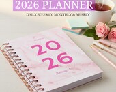 2026 Pink Planner | Daily, Weekly, Monthly & Yearly Organizer