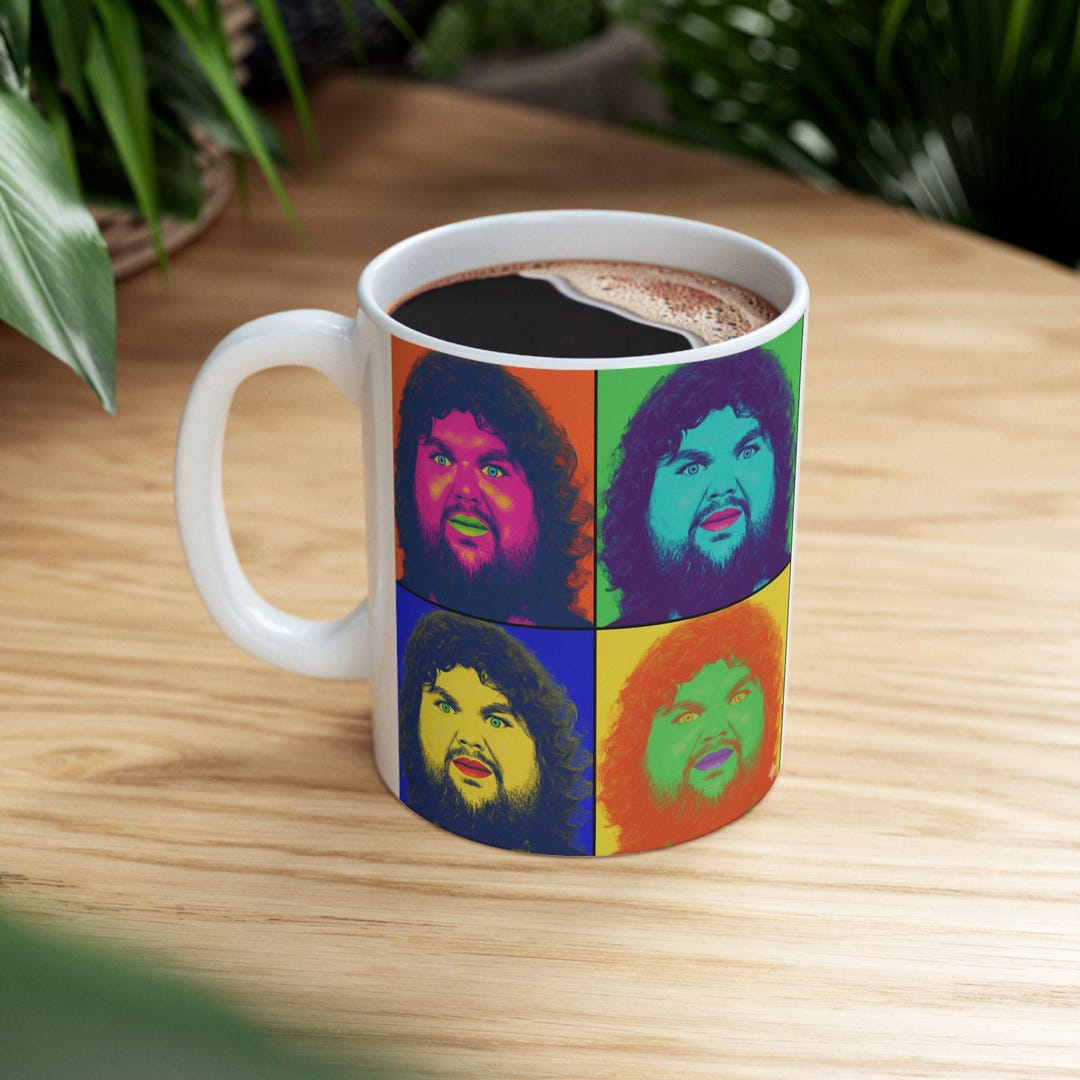 Fat JD Vance Meme Mug - Pop Art Mug -| Colorful Warhol-style Face ...