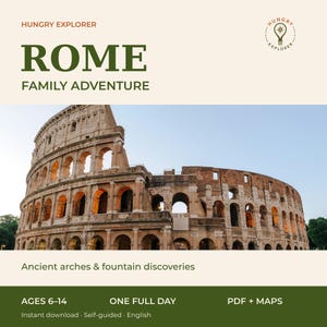 Rome Family Walking Tour PDF, Self-Guided Day with Kids Ages 6–14