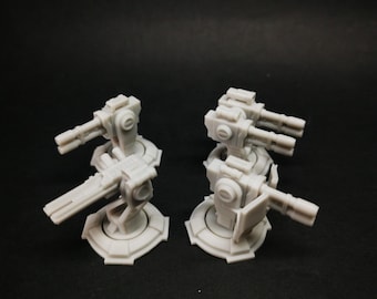 Juego de 4 torretas automáticas de 30 mm.