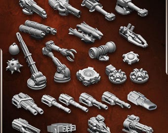 Kit de 24 armas para coches de juguete a escala 1:64
