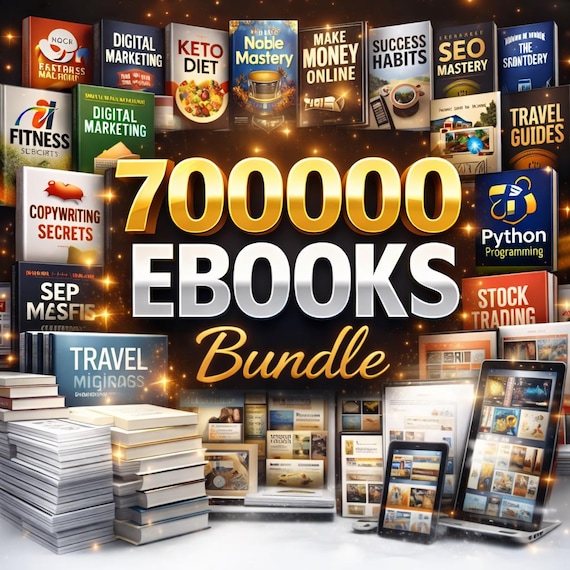 700,000+ eBooks Bundle | Self Improvement, Finance, Trading & More (digital download)