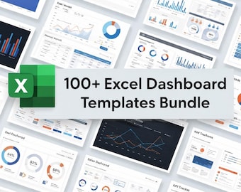 100 Excel Dashboard Templates Bundle | Business Analytics & Reporting Tools