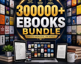 300000+ eBooks Bundle: Business, Marketing, painting,audio ebooks,Finance, AI (Digital Download)