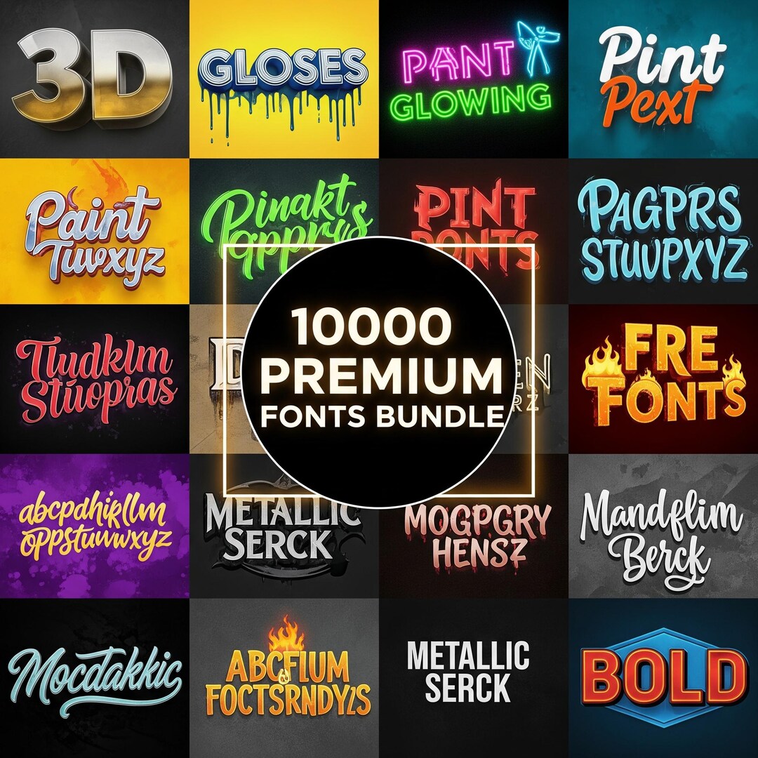 10,000 Premium Fonts Bundle | Luxury Script, Sans Serif, Display ...