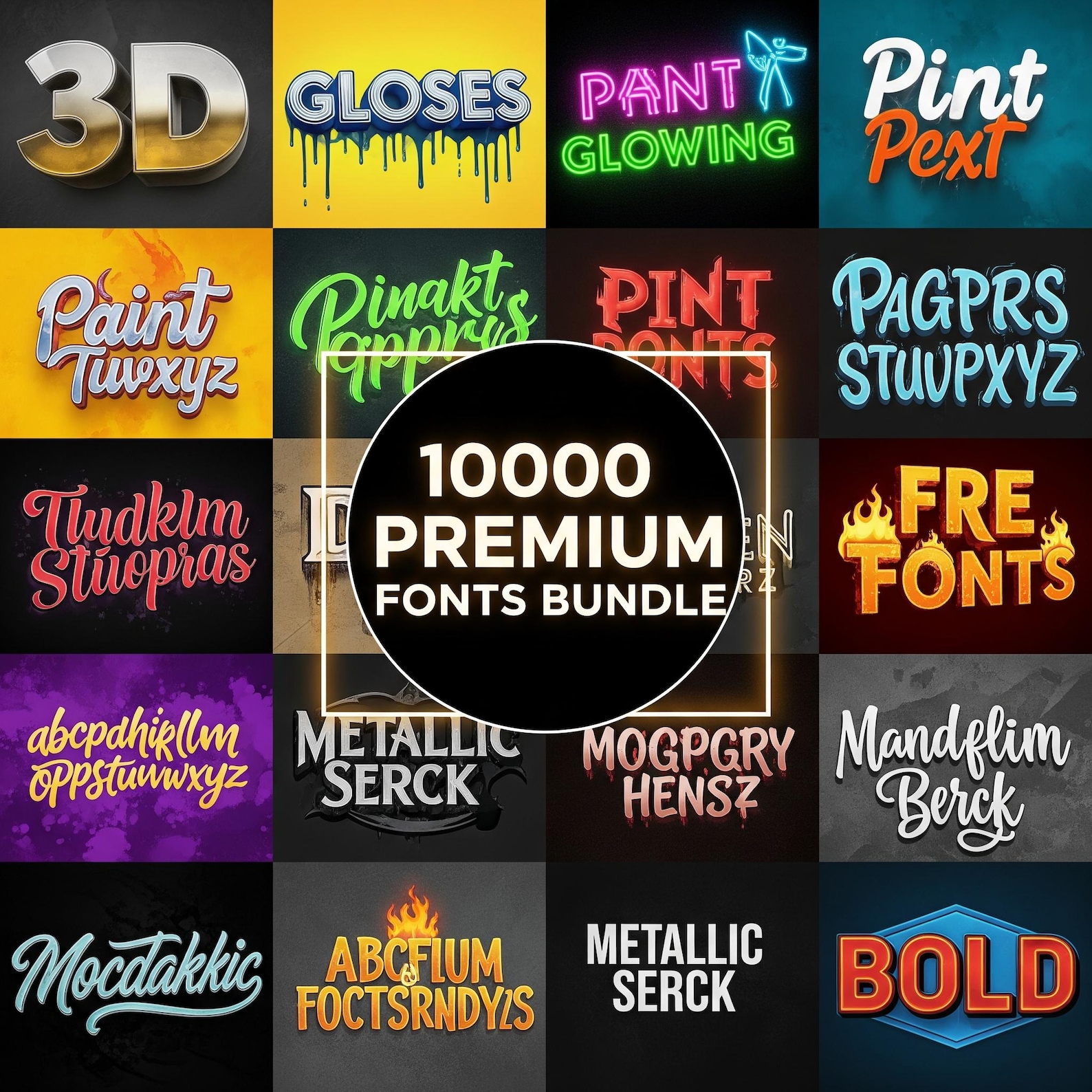 10,000 Premium Fonts Bundle | Luxury Script, Sans Serif, Display ...