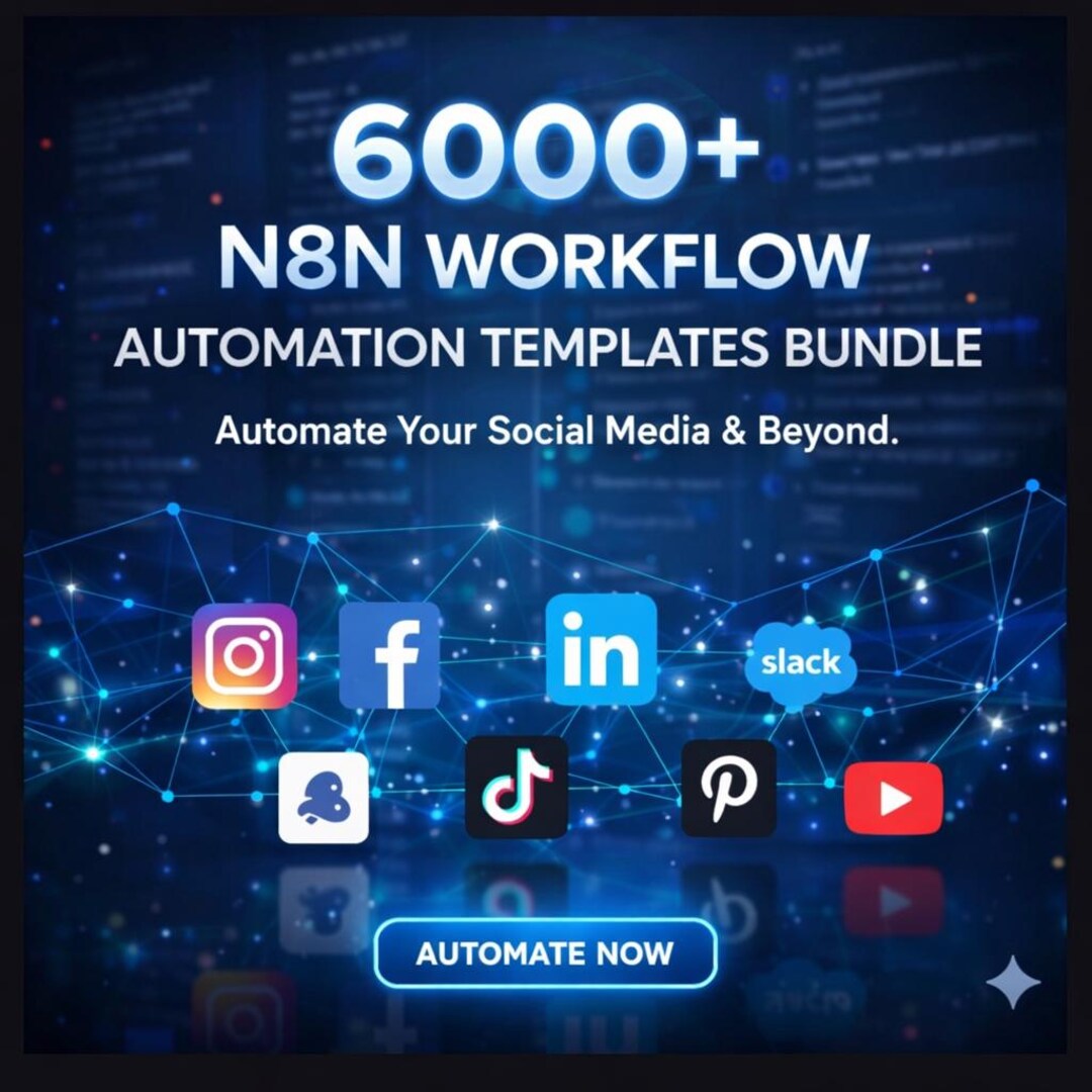 6000+ N8n Workflow Automation Templates Bundle | AI, API, CRM, Chatbots ...