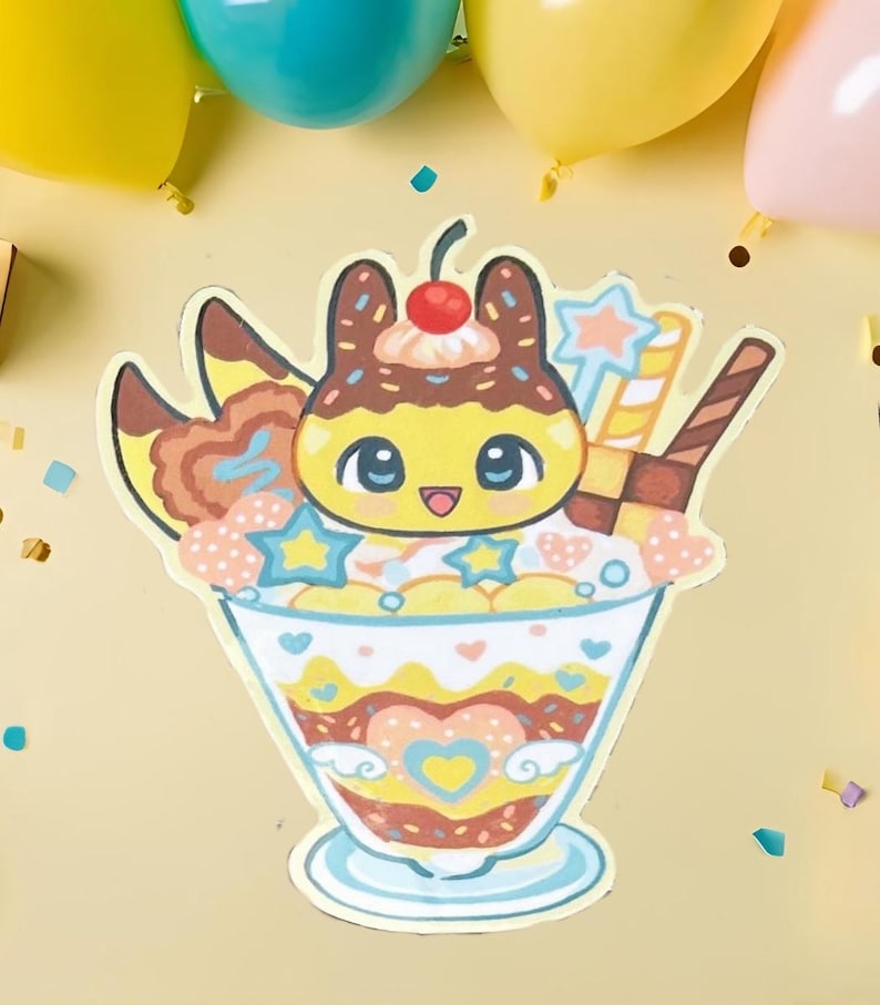 Parfait Sticker Digital Friend Party Parfaits Stickers - Etsy