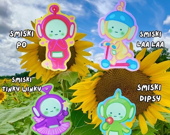 Smisky Teletubbi Stickers vinyl and Water proof glossy finish