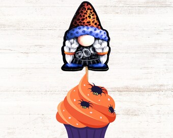 Halloween Boo Gnome Toppers Halloween Party Picks Halloween Decoration Halloween Dessert Toppers Halloween Dessert Picks