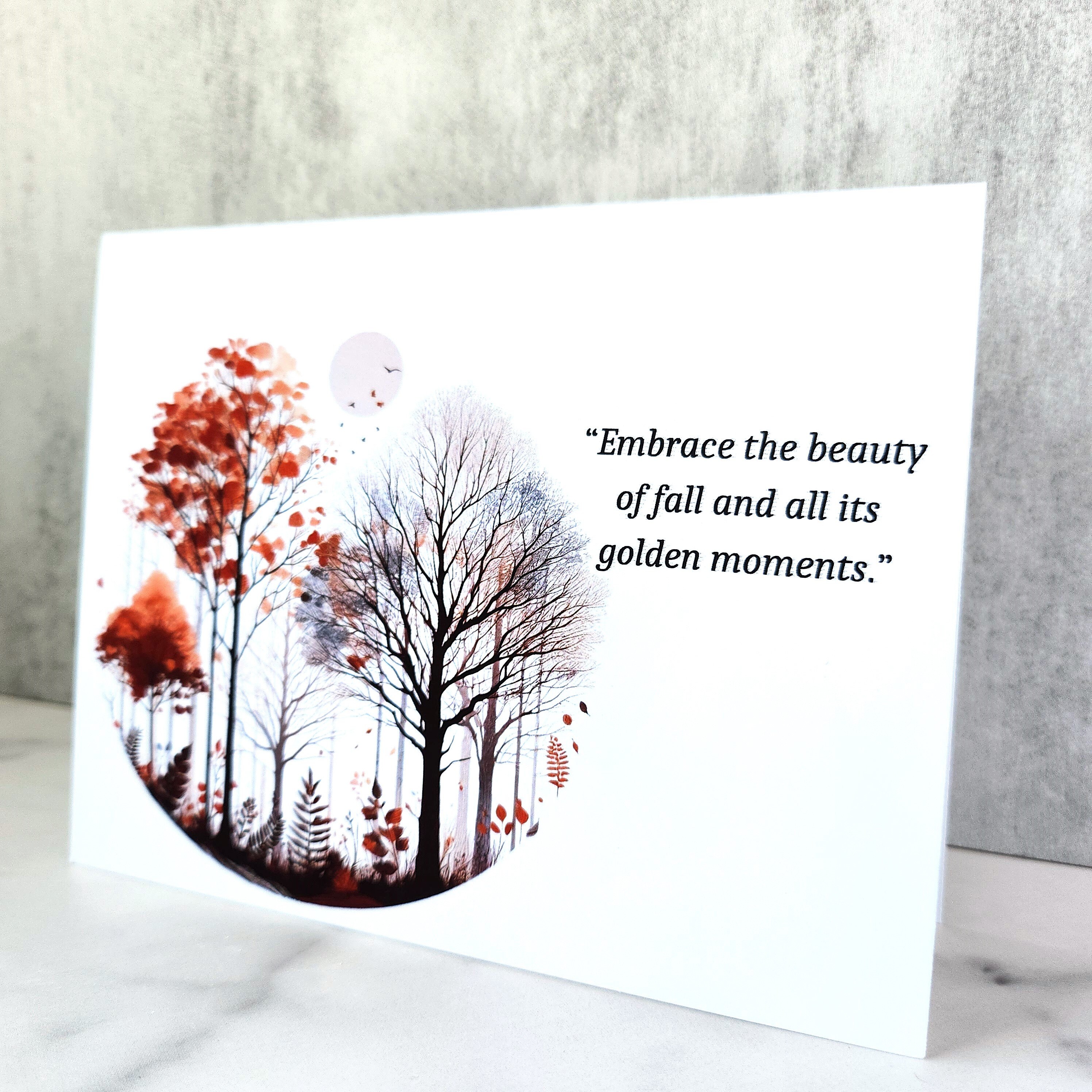 Fall Color Message Seasonal Autumn Card Beauty of Fall With a Seasonal Message Card Blank ...