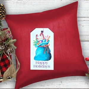 Happy Holiday Gift Bag Tags Printed Happy Holiday Gift Bag Tag Happy Holiday Tags Christmas Happy Holiday Gift Bag Tags Set of 5