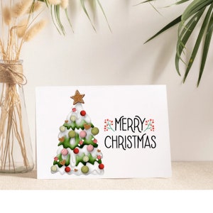 Merry Christmas Tree Greeting Card Merry Christmas Blank Card Merry Christmas Printed Card Merry Christmas Card with Envelope