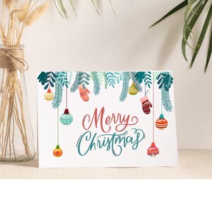 Merry Christmas Greeting Card Merry Christmas Blank Card Merry Christmas Printed Card Merry Christmas Card with Envelope