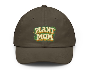 Plant Mom Retro Dad Hat | Botanical Cotton Baseball Cap | Adjustable Gardener Gift