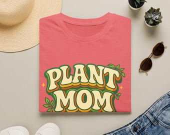 Retro Botanical Plant Mom T-Shirt | Houseplant Lover Tee