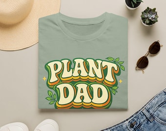 Plant Dad Retro T-Shirt | Houseplant Lover Botanical Tee