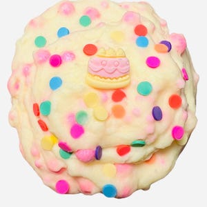 Cake batter birthday cake slime cloud cream slime