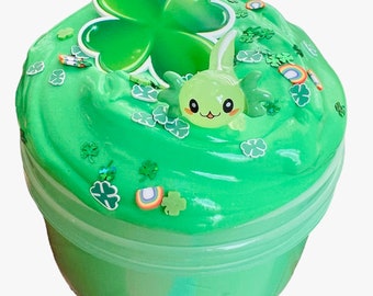 Shamrock Shake Axolotl butter slime scented St. Patrick’s day slime patty’s day slime green Lucky Axolotl