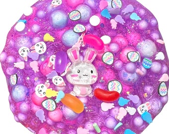 Easter Jelly Bean bunny foam bead SLIME SALE