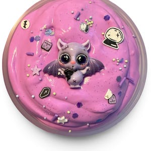 Slime de murciélago vampiro de Halloween: slime de mantequilla, aroma a frutos del bosque, 227 g (8 oz)