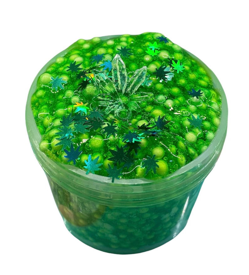 Mary Jane crunch Marijuana 420 weed crunch Floam SLIME 5oz with small charm fl oz