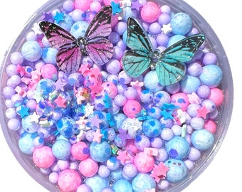 Butterfly Daydreams crunchy scented slime foam bead slime